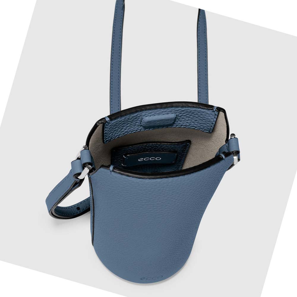 Men's Ecco Textureblock Pot Bags Blue | USA 701FDN